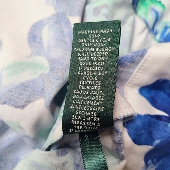 Lauren Ralph Lauren Cotton Blend Floral Dress, Size Medium - Picture 8 of 9